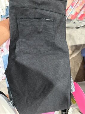 Dkny Black Textured Slim Chinos